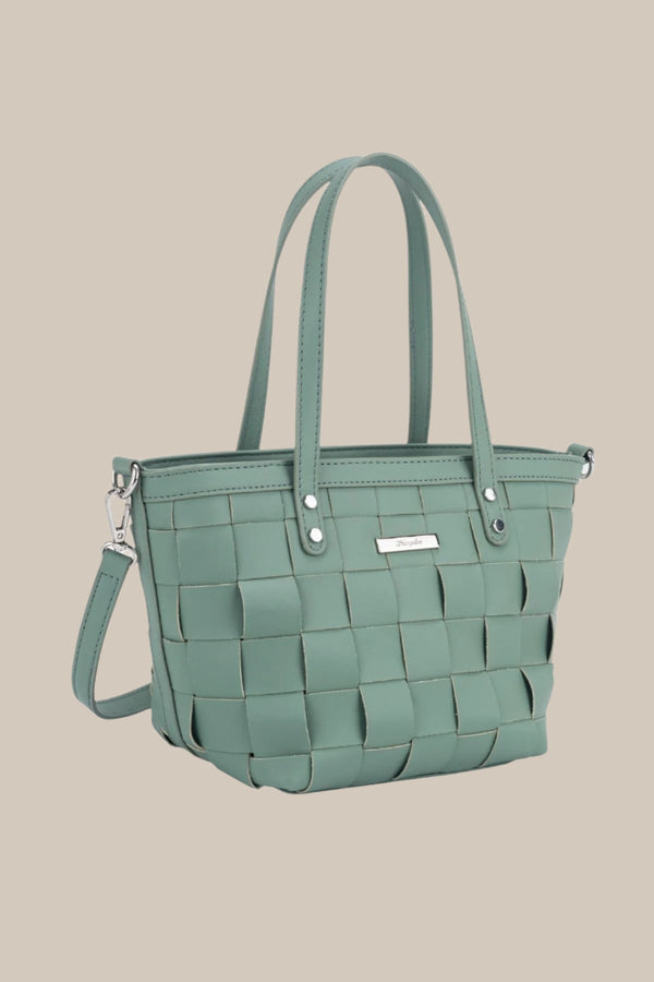 Carraig Donn Sage Green Woven Tote Bag