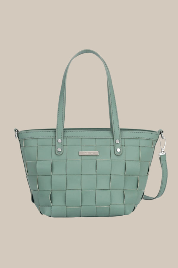 carraig donn Sage Green Woven Tote Bag