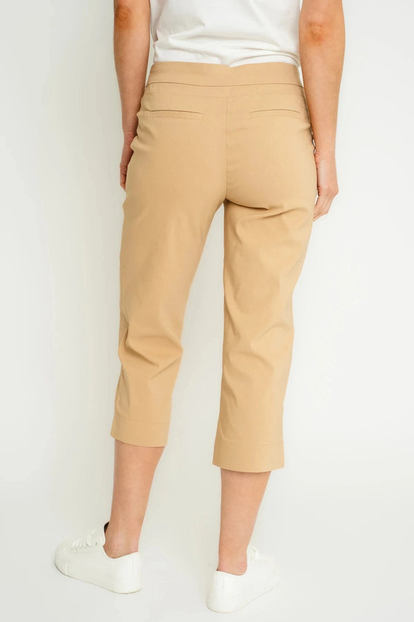 Carraig Donn Sand Bengaline Cropped Trousers