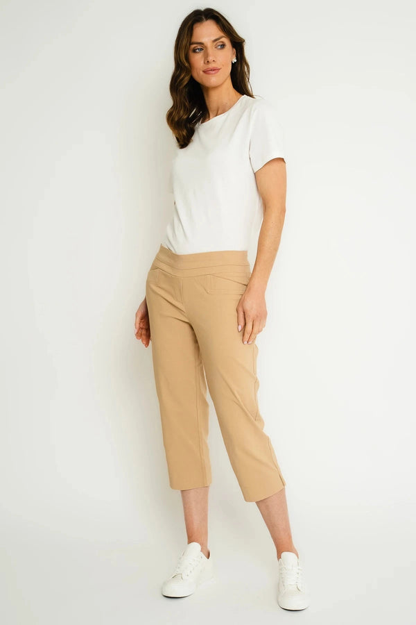 carraig donn Sand Bengaline Cropped Trousers