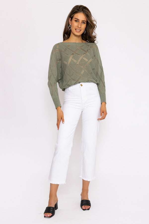 carraig donn Seamless Hem Jeans in Ecru