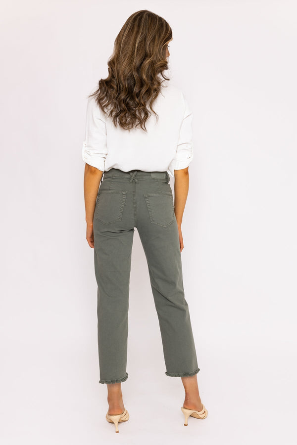 Carraig Donn Seamless Hem Jeans In Khaki