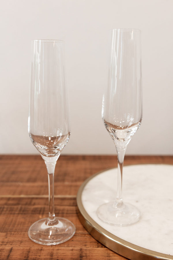Carraig Donn Set Of 2 Crystal Champagne Glasses