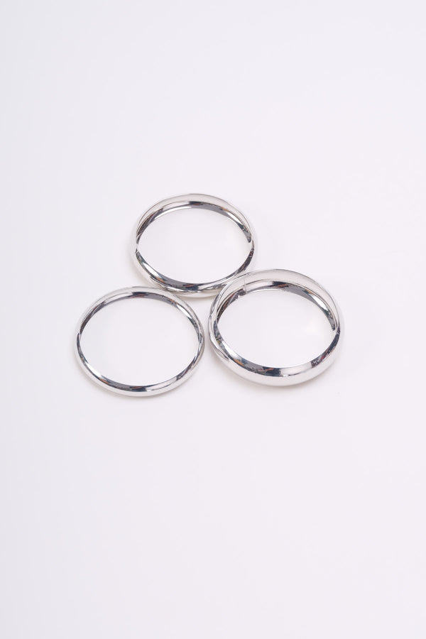 Carraig Donn Set Of 3 Silver Bangle Bracelets