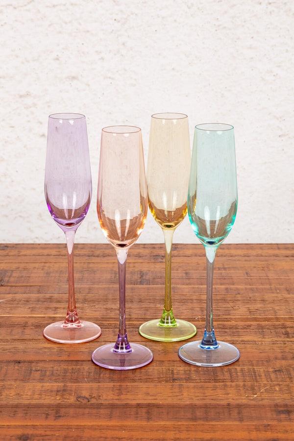 Carraig Donn Set Of 4 Fiesta Champagne Flutes