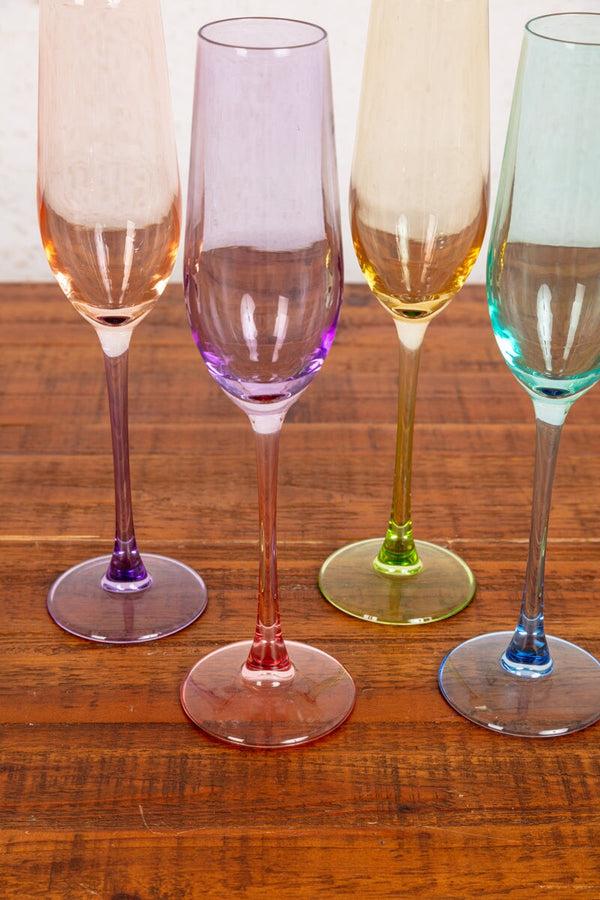 Carraig Donn Set Of 4 Fiesta Champagne Flutes
