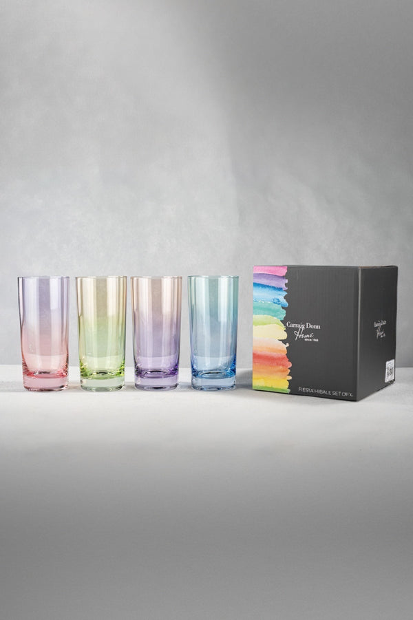 carraig donn Set of 4 Fiesta Highball Glasses