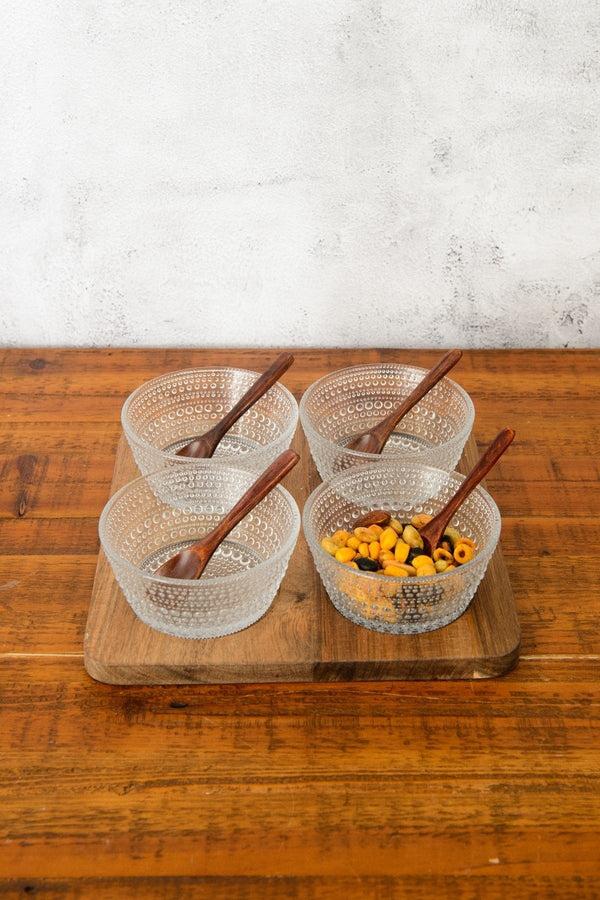Carraig Donn Set Of 4 Glass Dip Serving Bowls