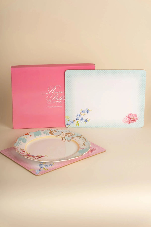 Carraig Donn Set Of 6 Rosa Belle Placemats
