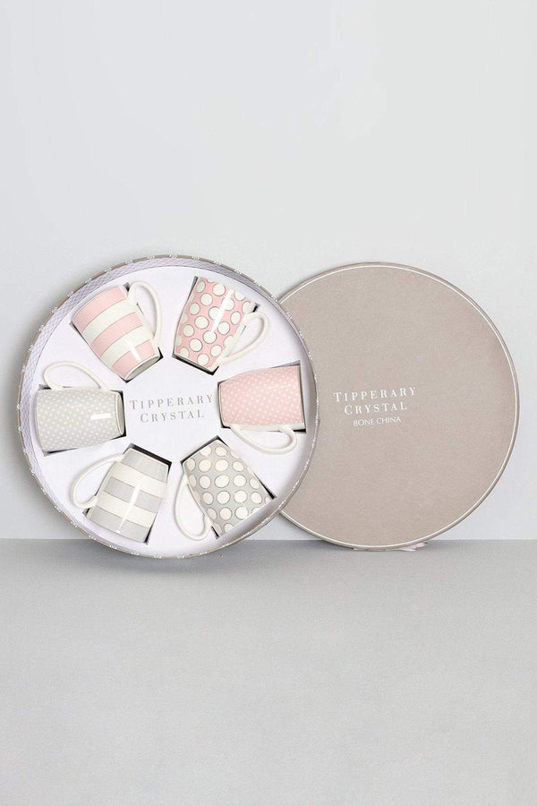 carraig donn Set of 6 Spot & Stripe Mugs