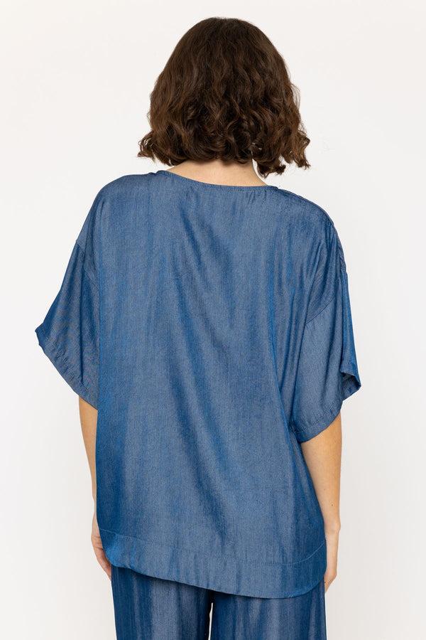 Carraig Donn Short Sleeve Chambray Oversized Top