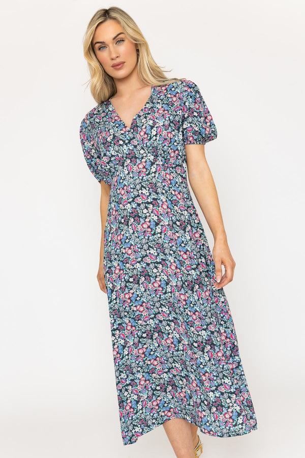 Carraig Donn Short Sleeves Floral Print Midi Dress