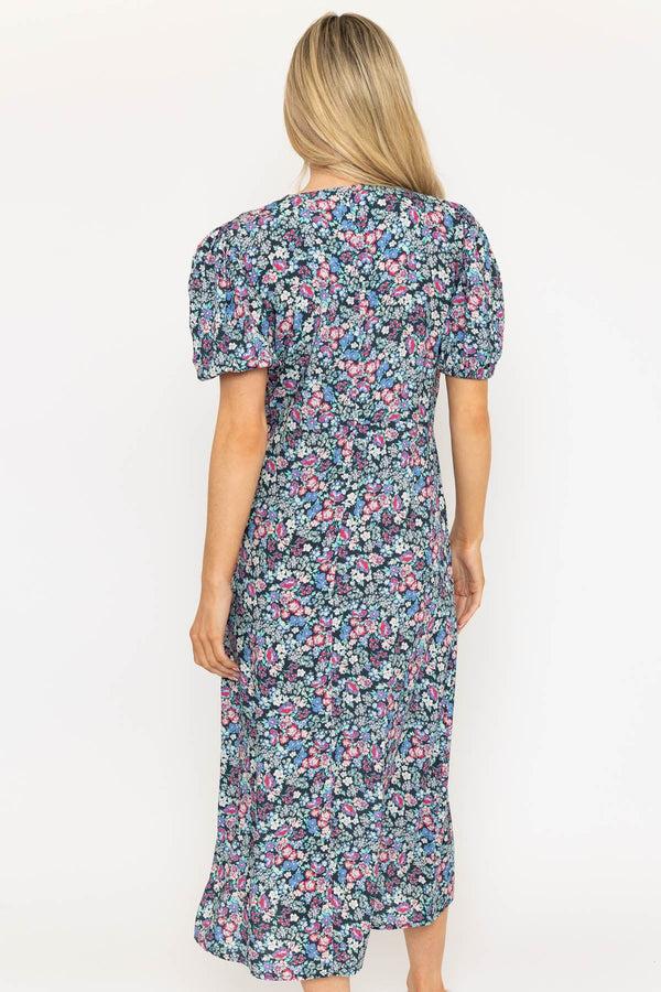 Carraig Donn Short Sleeves Floral Print Midi Dress