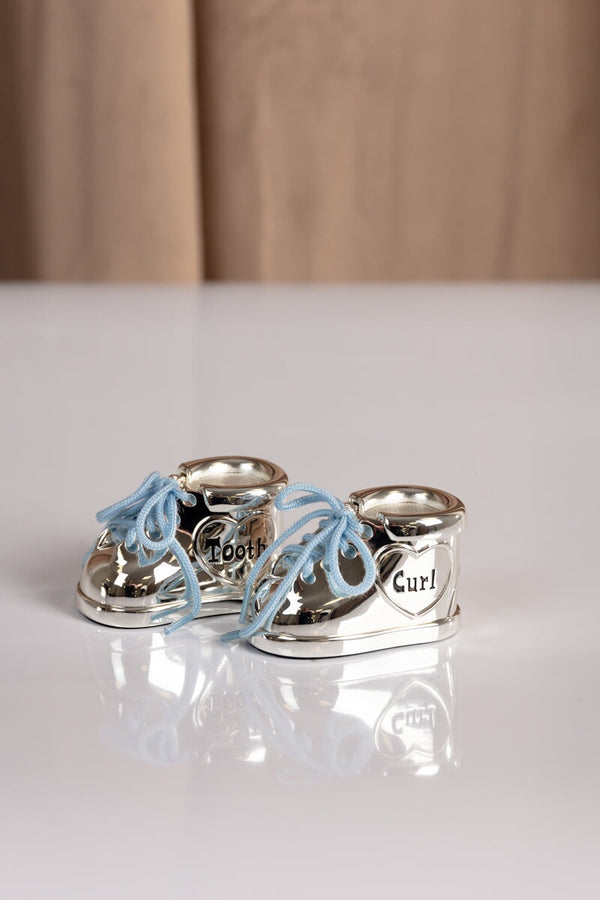 Carraig Donn Silver Baby Boy Booties Tooth & Curl