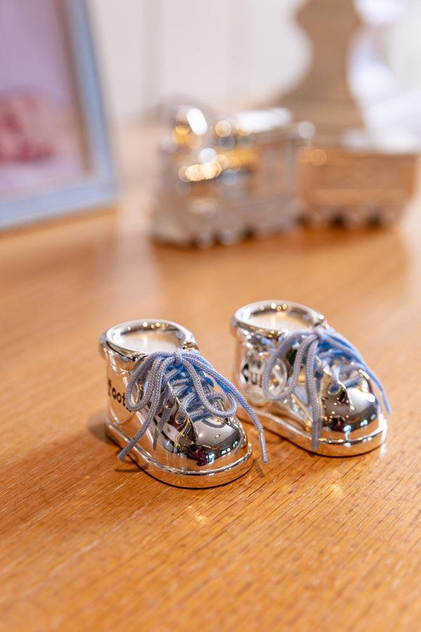 Carraig Donn Silver Baby Boy Booties Tooth & Curl