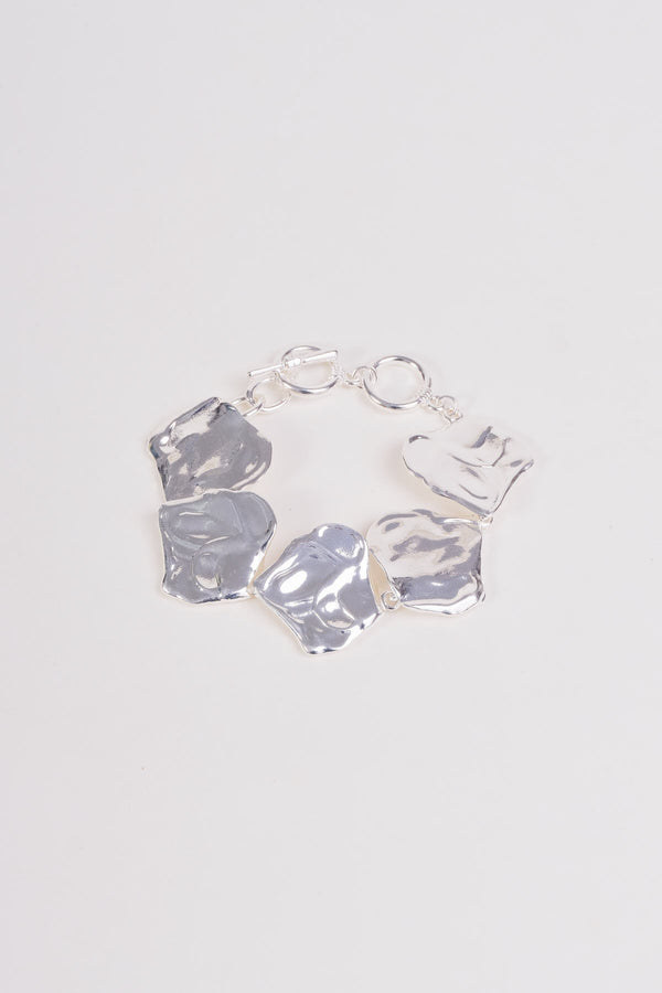 Carraig Donn Silver Hammered Link Bracelet