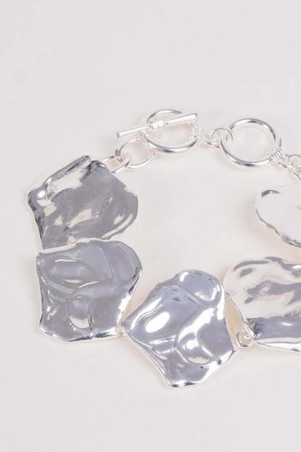 Carraig Donn Silver Hammered Link Bracelet