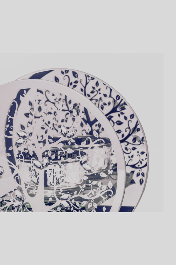 Carraig Donn Silver Mirrored Tree T-Light Holder