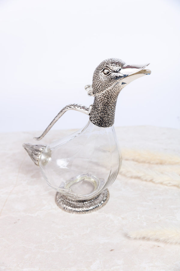 Carraig Donn Silver Plated Duck Wine Decanter