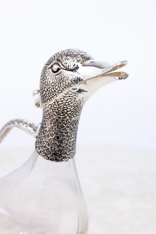 Carraig Donn Silver Plated Duck Wine Decanter