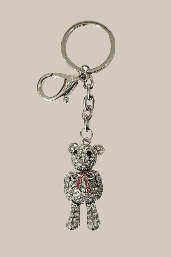 carraig donn Silver Teddy Bear Keyring