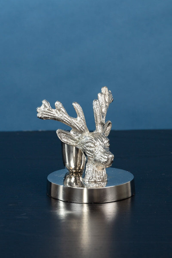 Carraig Donn Silver Tone Stag Dinner Candle Holder