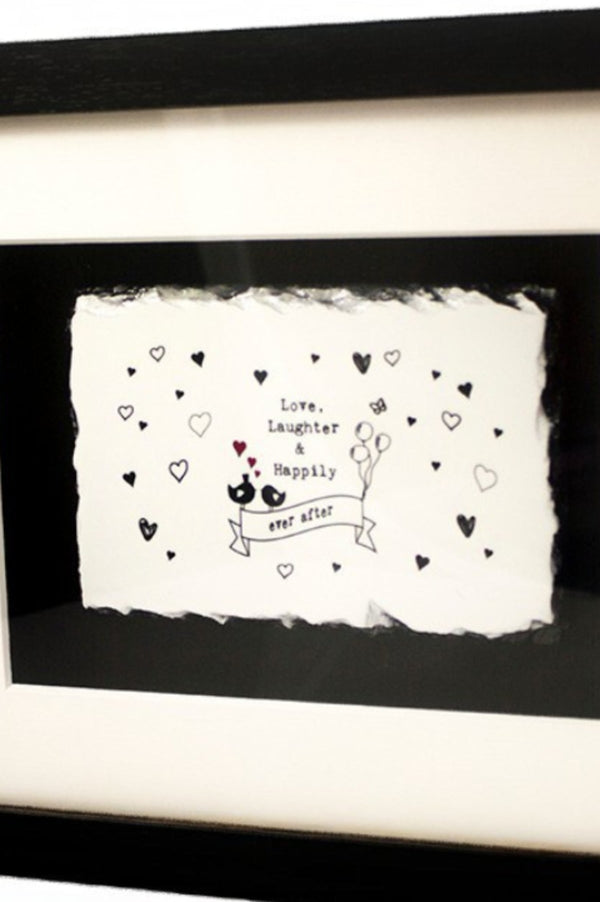 Carraig Donn Slate Craft Art - Love Laughter & Happily