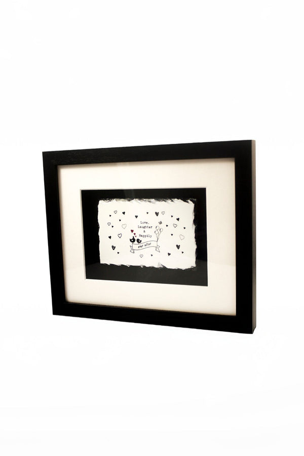 carraig donn Slate craft Art - Love Laughter & Happily