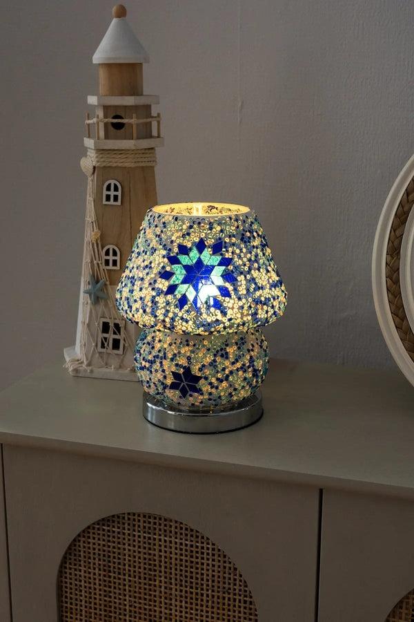 Carraig Donn Small Blue Cora Glass Table Lamp