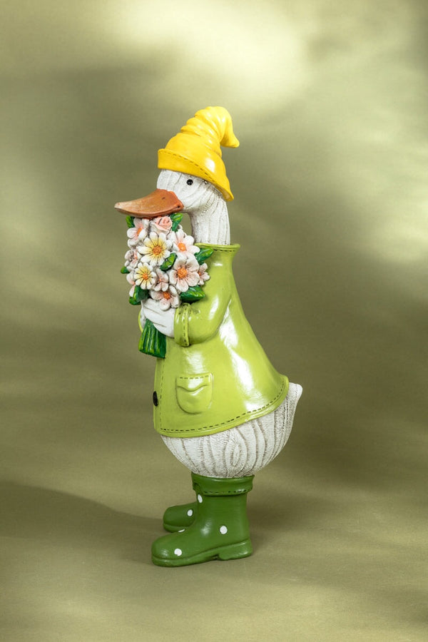Carraig Donn Small Duck Holding Bouquet Of Flowers