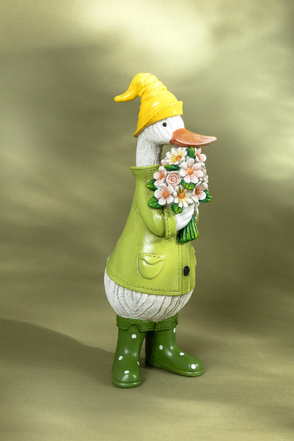 Carraig Donn Small Duck Holding Bouquet Of Flowers
