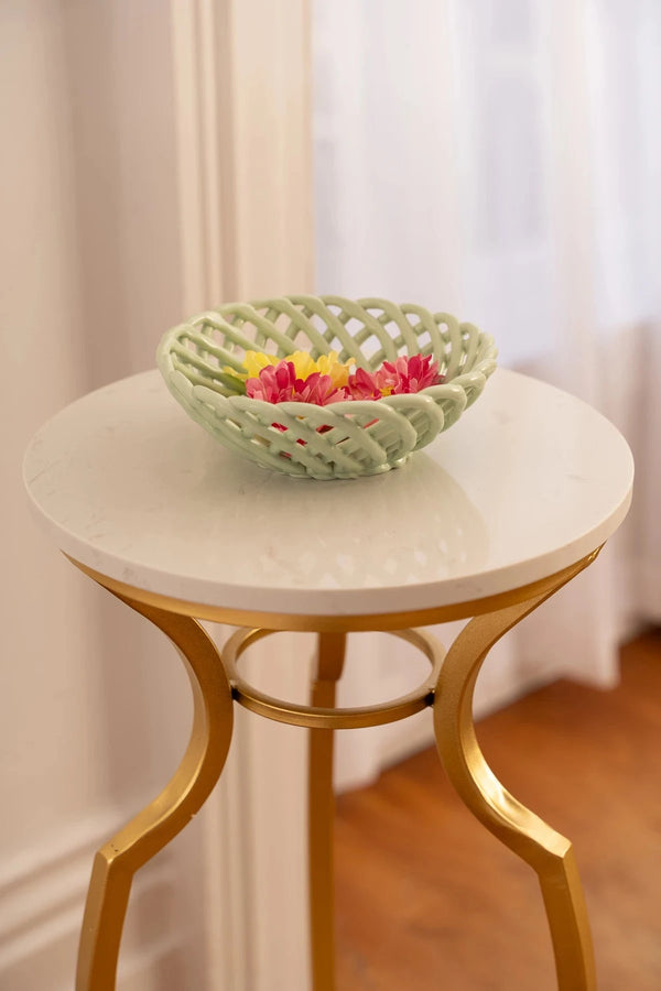 Carraig Donn Small Mint Green Weave Basket