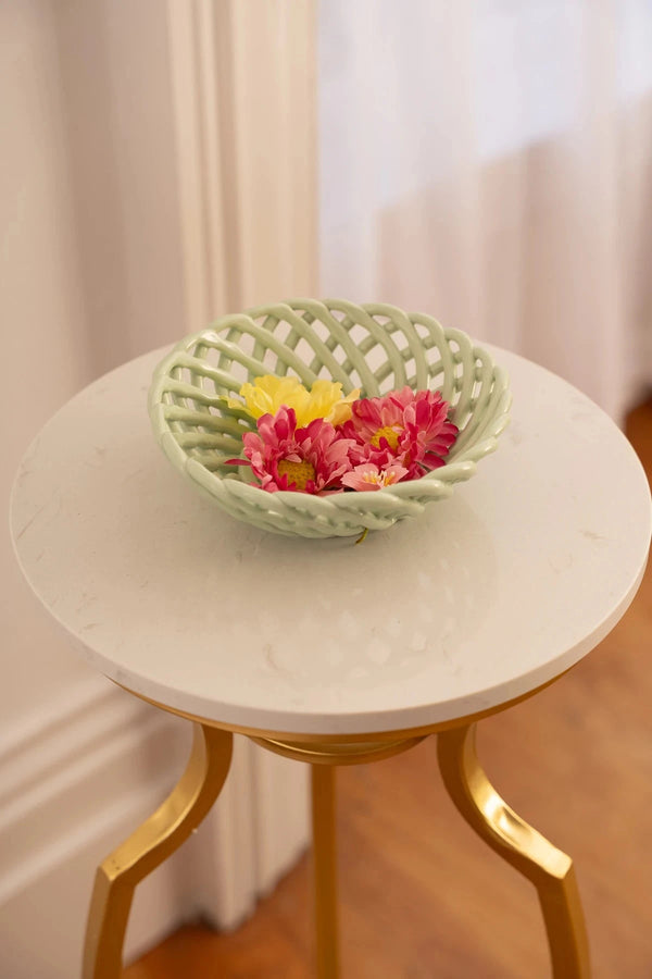 carraig donn Small Mint Green Weave Basket