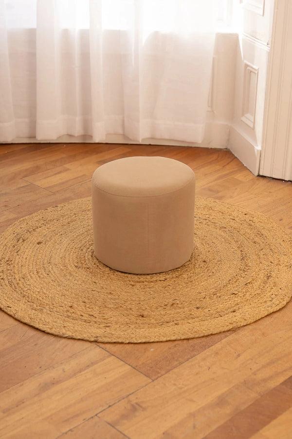 carraig donn Small Velvet Taupe Stool