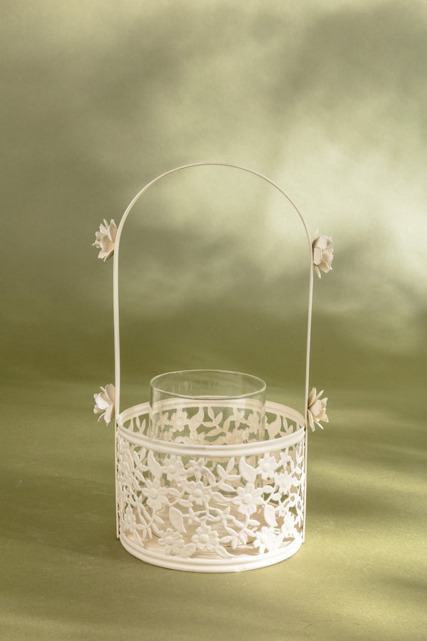 carraig donn Small White Garden Votive