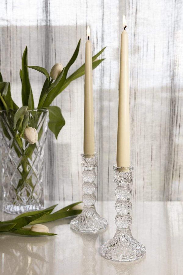 Carraig Donn Sophie Glass Candlestick Pair