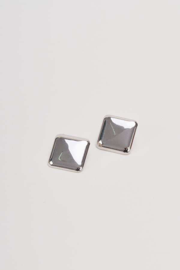 carraig donn Square Silver Stud Earrings
