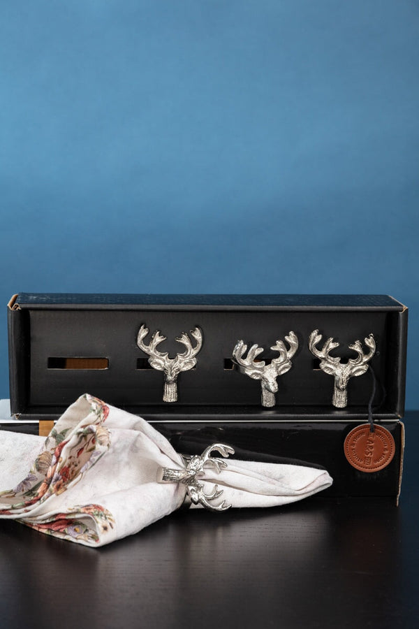 carraig donn Stag Napkin Rings Set 4