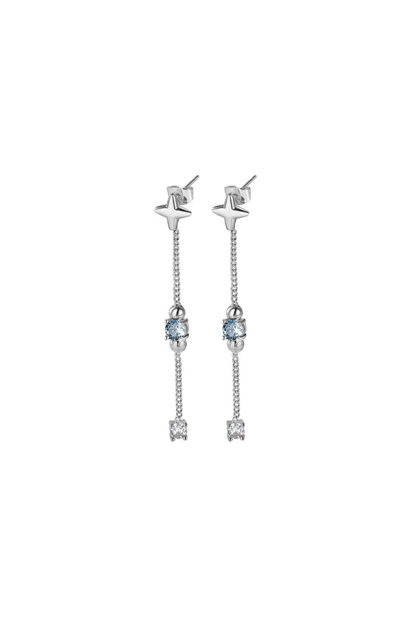 Carraig Donn Star Earrings With Blue Stones