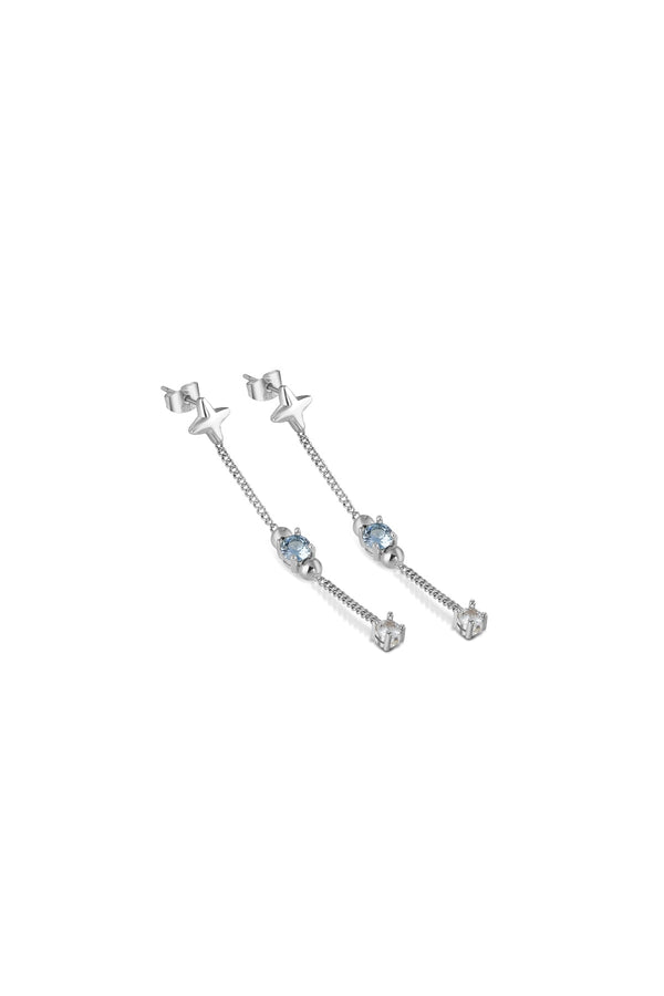 carraig donn Star Earrings With Blue Stones
