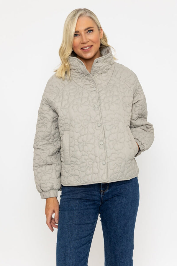 carraig donn Stone Floral Quilt Boxy Jacket