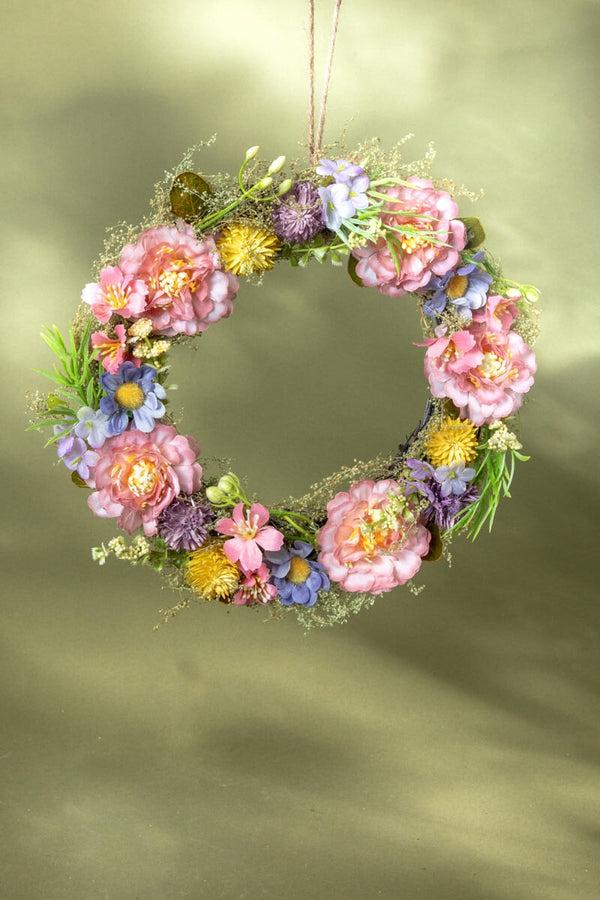 carraig donn Summer Pink Flower Wreath