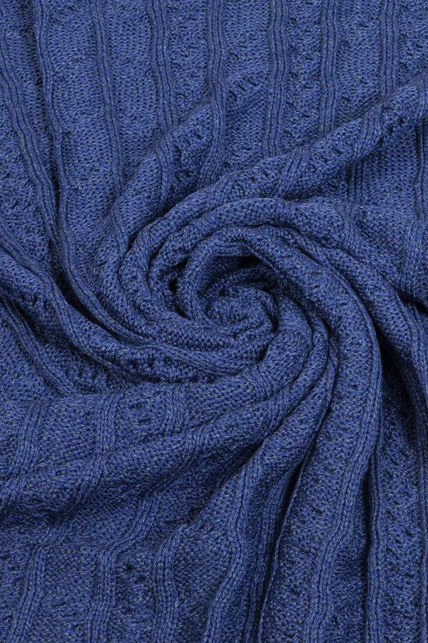 Carraig Donn Super Soft Merino Throw In Blue