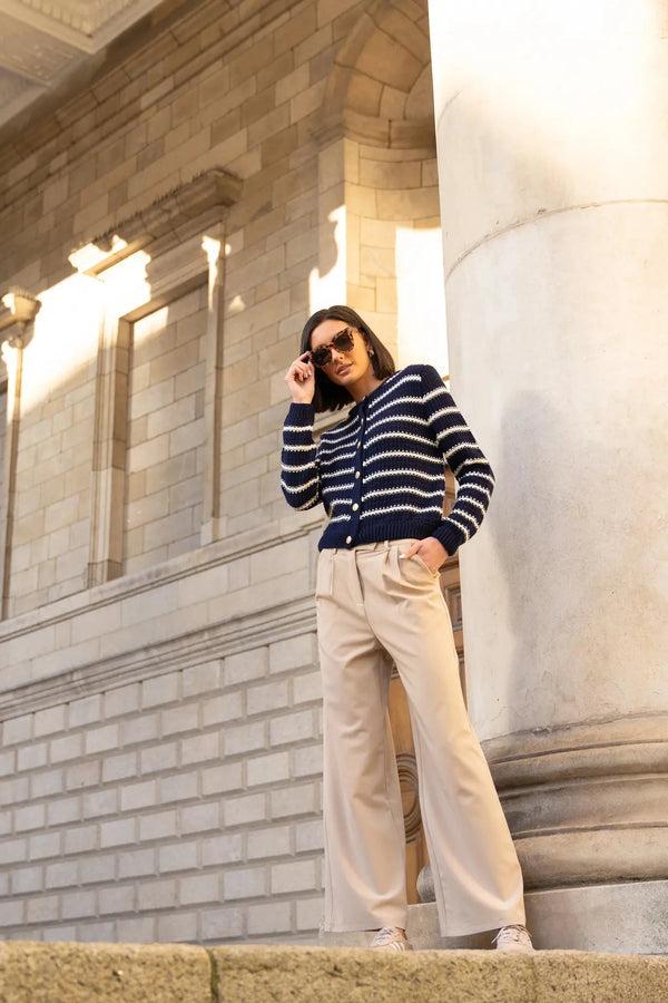 carraig donn Tailored Wide Leg Trouser in Camel