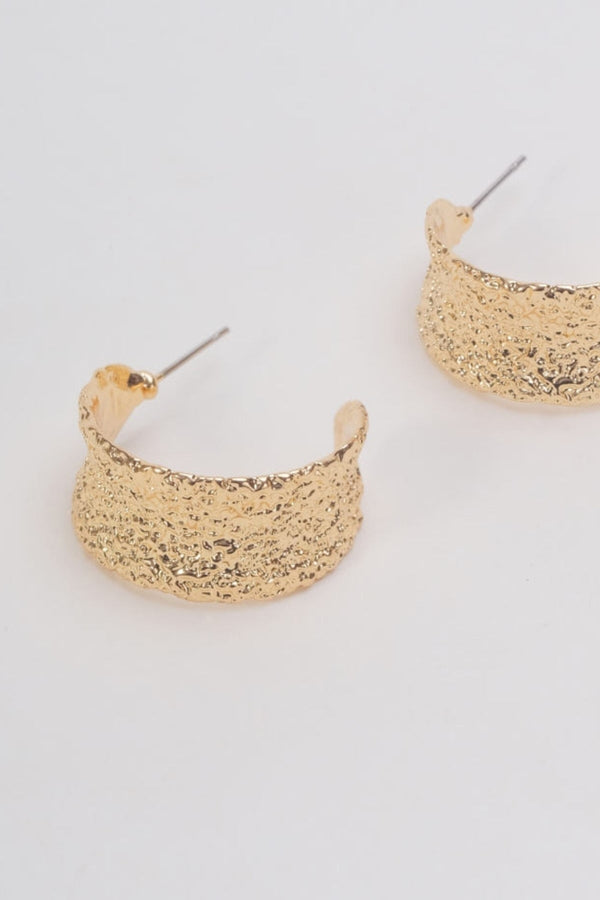 Carraig Donn Textured Chunky Gold Hoop Earrings