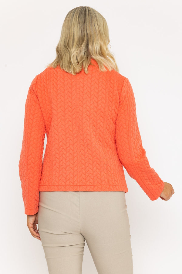 Carraig Donn Textured Jacket In Coral