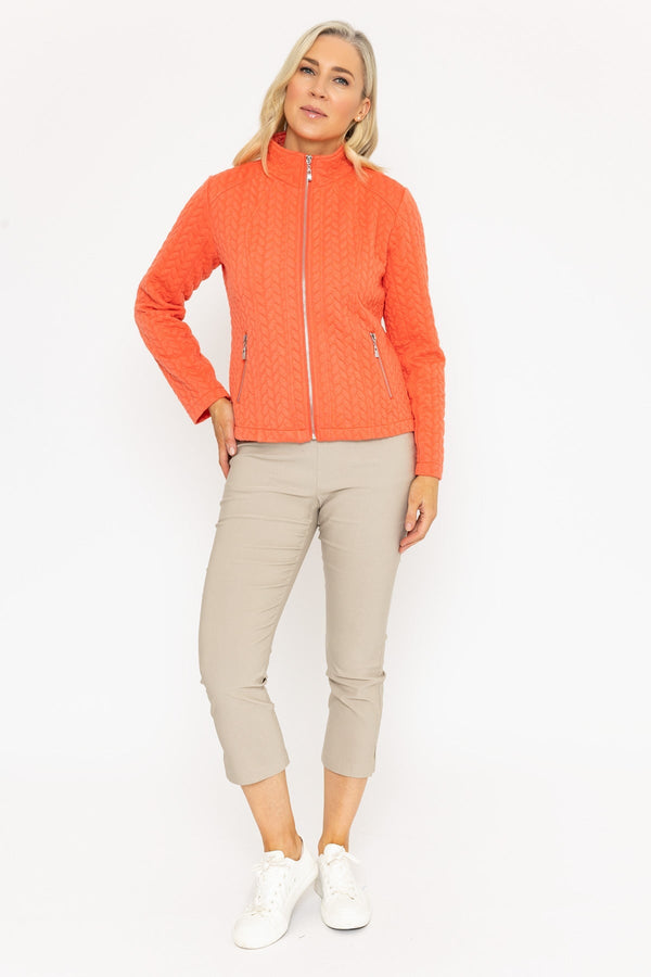 Carraig Donn Textured Jacket In Coral