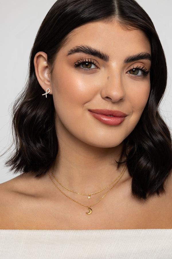 Carraig Donn The Pink Box Bow Earrings