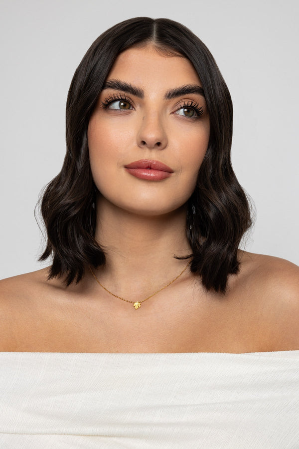 carraig donn The Pink Box Golden Leaf Necklace