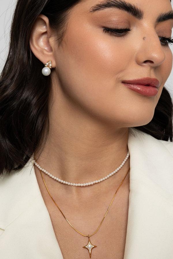 Carraig Donn The Pink Box Pearl Earrings